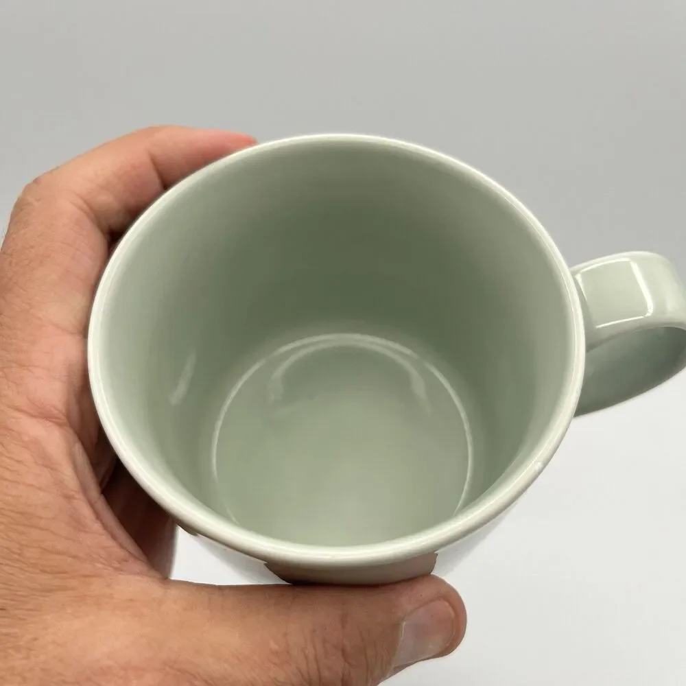 Crate & Barrel Aaron Probyn Hue Coffee Mug Light Green 12oz.